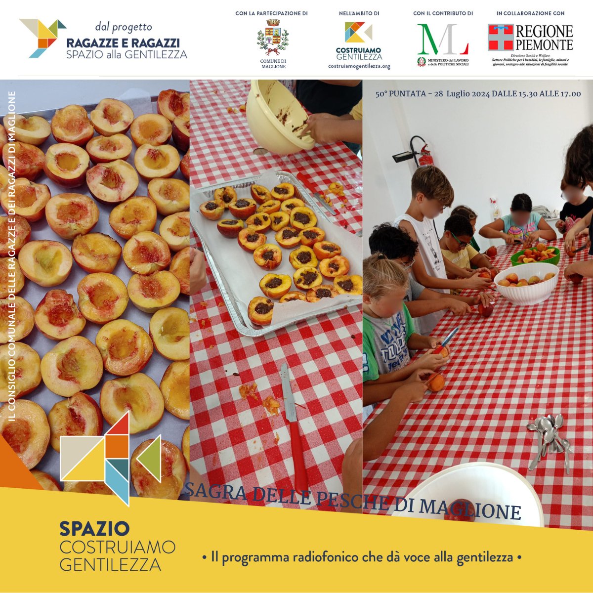 𝐈𝐋 𝐂𝐂𝐑𝐑 𝐃𝐈 𝐌𝐀𝐆𝐋𝐈𝐎𝐍𝐄 𝐓𝐎 𝐏𝐑𝐄𝐒𝐄𝐍𝐓𝐀 𝐋𝐀 𝐒𝐀𝐆𝐑𝐀 𝐃𝐄𝐋𝐋𝐄 𝐏𝐄𝐒𝐂𝐇𝐄🥭💜

Per ascoltare 🎧 il programma 𝑆𝑝𝑎𝑧𝑖𝑜 𝐶𝑜𝑠𝑡𝑟𝑢𝑖𝑎𝑚𝑜 𝐺𝑒𝑛𝑡𝑖𝑙𝑒𝑧𝑧𝑎 è sufficiente sintonizzarsi 💻📻 su radiospazioivrea.it 

#costruiamogentilezza