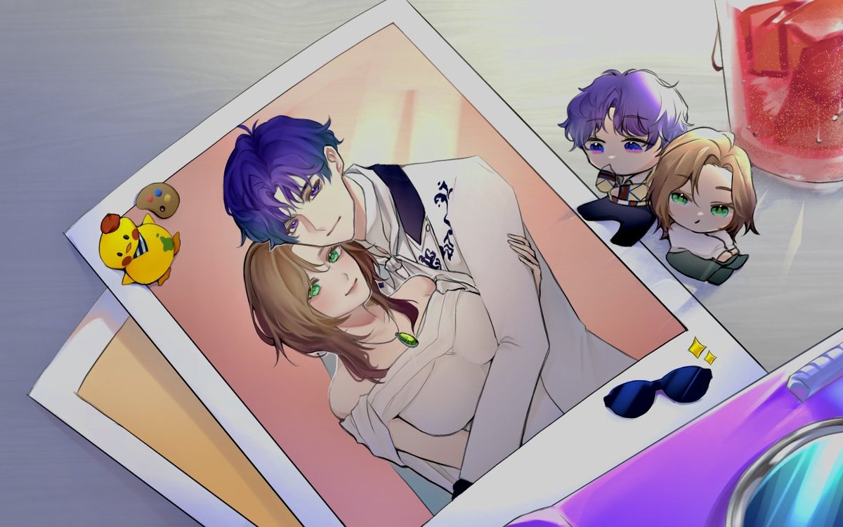 Beautiful art of my alternate universe character, Solina, with Rafayel for the upcoming Love and Deepspace collab.  Thank you <a href="/WisteriaNaia/">ɴᴀɪᴀ 🐾 | commissions open !!</a> for your beautiful art!! #Vtuber #LoveandDeepspace #SolArtGreg