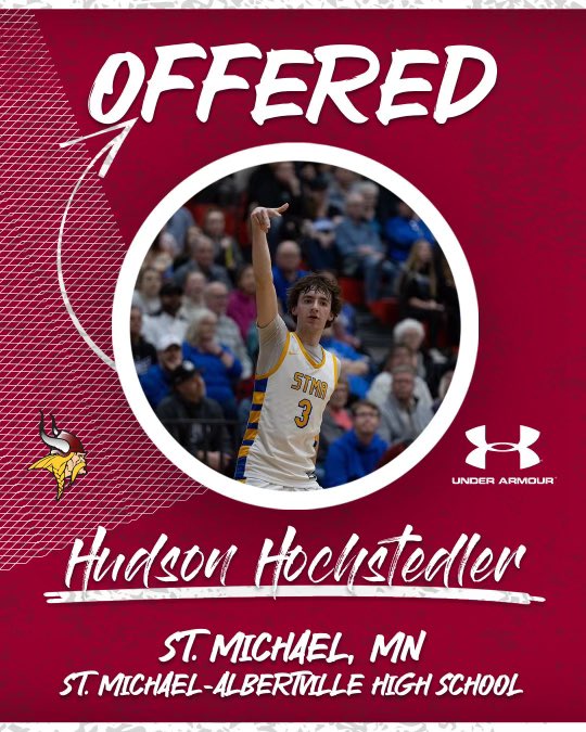 Hudson Hochstedler (@hhochstedler15) on Twitter photo After a great conversation with <a href="/Coach_Monty/">Ryan Montgomery</a>, I am blessed to receive an offer from Valley City State University. After a great conversation with <a href="/Coach_Monty/">Ryan Montgomery</a>, I am blessed to receive an offer from Valley City State University.