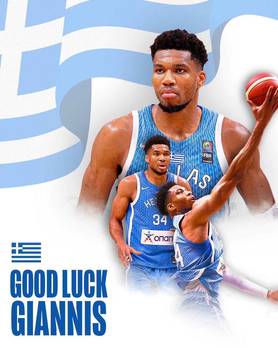 Bucks's tweet photo. For Greece. 🇬🇷

Good luck, Giannis! https://t.co/zXRLsMeE7k