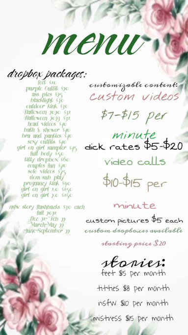 My menu #nsfw #selling_content #sellingcontent #nsfwcontent #dirtydropbox #nsfwdropbox  #buyersonly https://t<a href="/tag/nsfw"class="tags">#nsfw</a><a href="/tag/selling_content"class="tags">#selling_content</a><a href="/tag/sellingcontent"class="tags">#sellingcontent</a><a href="/tag/nsfwcontent"class="tags"><span>#nsfwcontent</span></a><a href="/tag/buyersonly"class="tags"><span>#buyersonly</span></a><a href="/tag/nsfwdropbox"class="tags"><span>#nsfwdropbox</span></a><a href="/tag/dirtyd"class="tags"><span>#dirtyd</span></a>