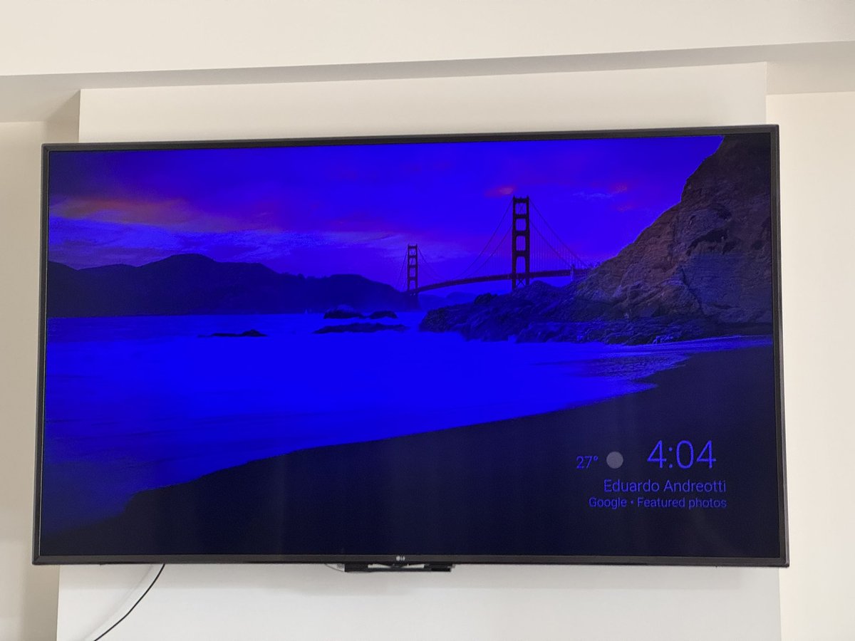 RobbieRampage's tweet photo. This is my @LGCanada @LGE_Global TV after under 5 years. It is completely blue and since it’s obviously out of warranty, I have to buy a new TV or pay their $900 flat rate they charge to repair it. That was their solution for me. Never again buying LG. https://t.co/DgkNP4bmTp