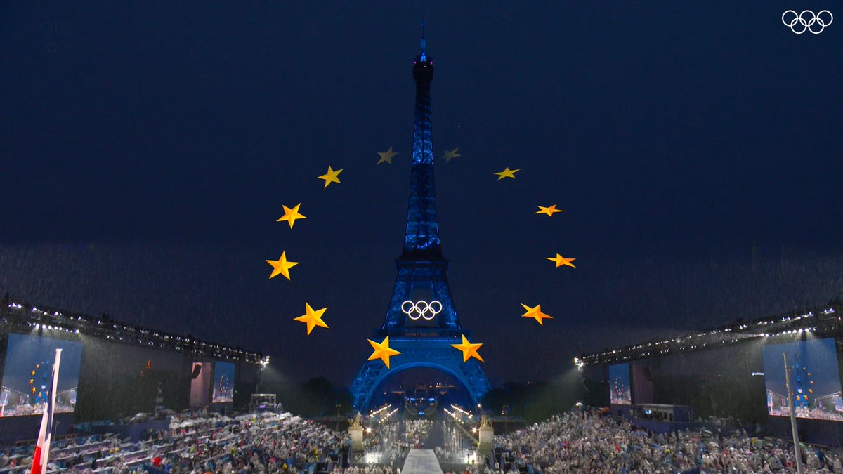 jeuxolympiques's tweet photo. Unis dans la diversité ! 🌍

Impossible de ne pas bouger les pieds au rythme de la musique alors que nous célébrons la variété des musiques, des danses, des langues et des cultures qui définissent l'Europe. C'est l'heure du compte à rebours final ! 😉

#Paris2024 #CeremoniedOuverture