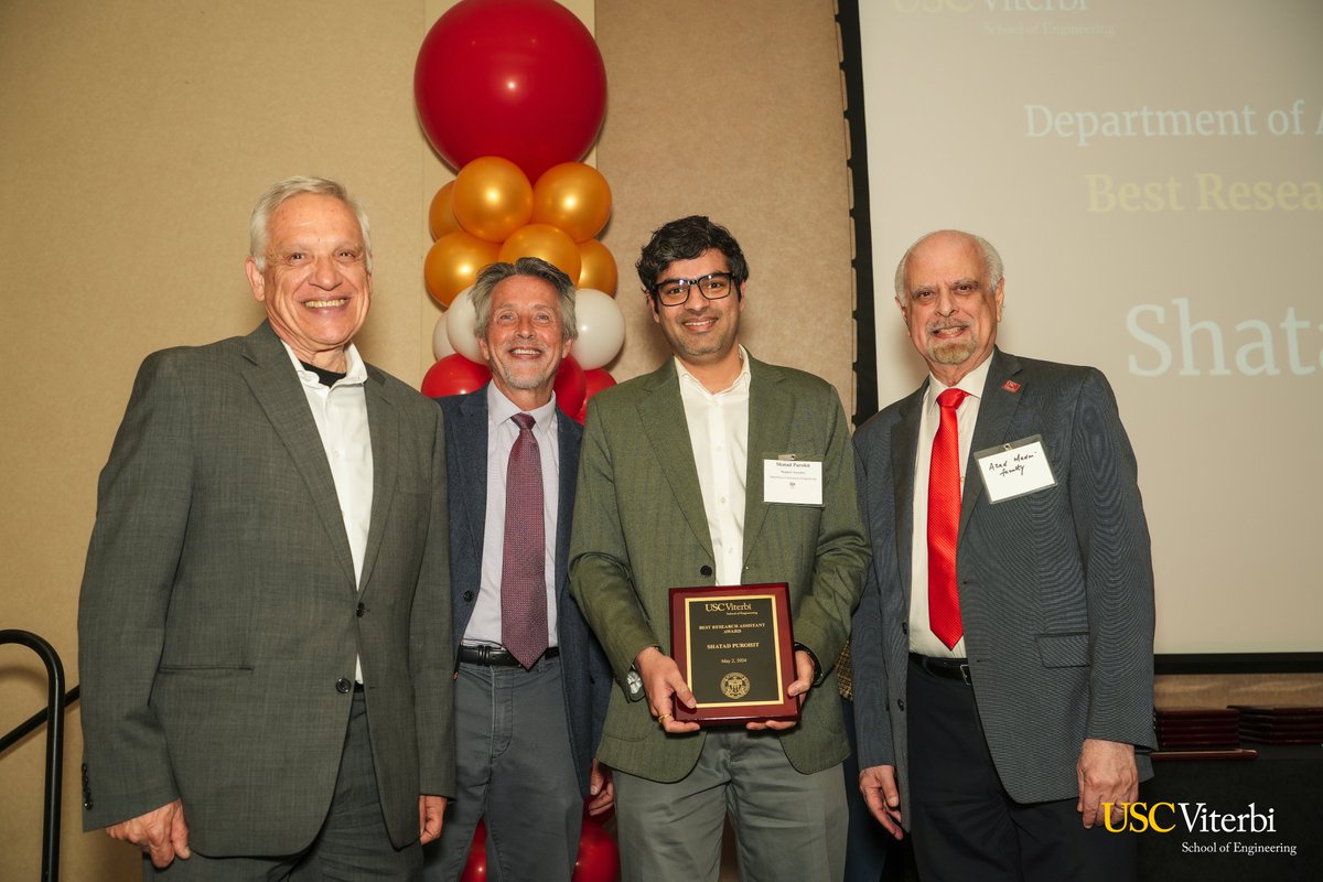 shatadpurohit's tweet photo. 🎉Incredibly honored to have received the Jenny Wang Excellence in Teaching Award and the Best Research Assistant Award at the University of Southern California✨🎓
#USC #PhD #AstronauticalEngineering #SystemsEngineering #Research #Teaching #Award https://t.co/UiIn1urxHJ