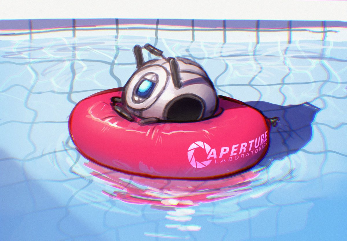 EFS3_'s tweet image. Wheatley chilling in a pool