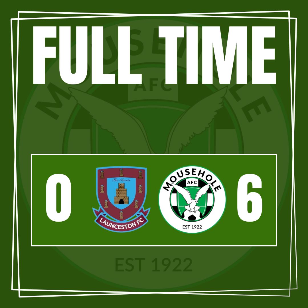 FT | <a href="/LauncestonAFC/">Launceston Football Club</a> 0-6 MOUSEHOLE

2 goals apiece for <a href="/TRNixon11/">Tim Nixon</a> and <a href="/haydenturner17/">Hayden</a> followed by one from <a href="/JackSymons13/">Jack Symons</a> and a collectors item from Josh Otto!

Next up is a visit to <a href="/newquay_afc/">Newquay AFC</a> next Tuesday