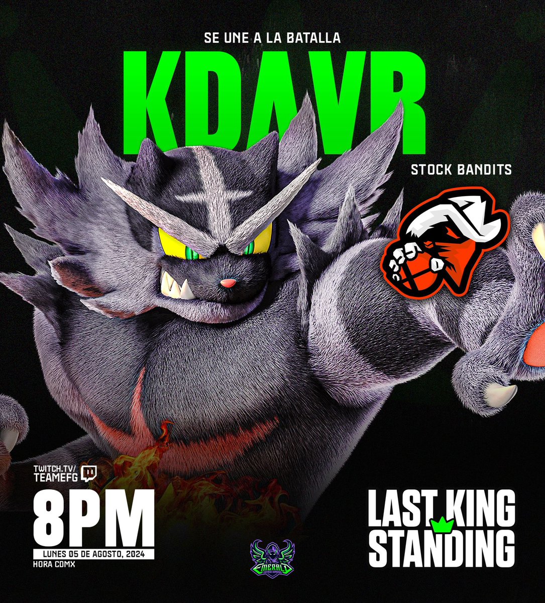 EmeraldFor74736's tweet photo. Last King Standing esta aquí! Les presentamos al lider #17💚🏰 

Este invitado un día encontró su pasión🔥, al ver como una stock era terminada de forma rápida☠️, descubrió el término “robar una stock” 😬 inspirado por este término decidió convertirse en un forajido 👀 y robar cuantas stocks pudiera, formando una banda de forajidos con la misma pasión que el: Robar stocks.👊🇲🇽

Kdavr, el rey de @BanditsStock , se une al cuadrilátero 🏰💚