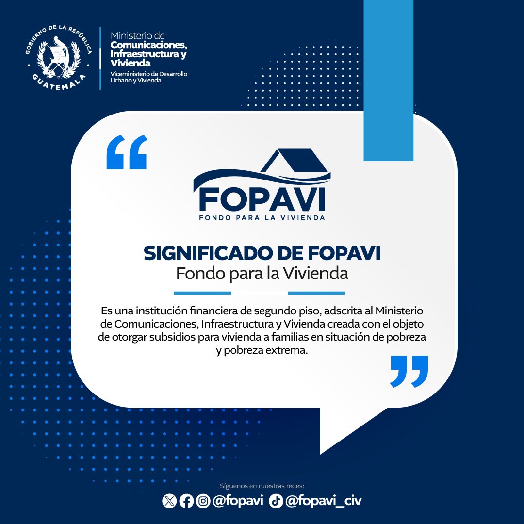 FOPAVI | significado
Fondo para la Vivienda