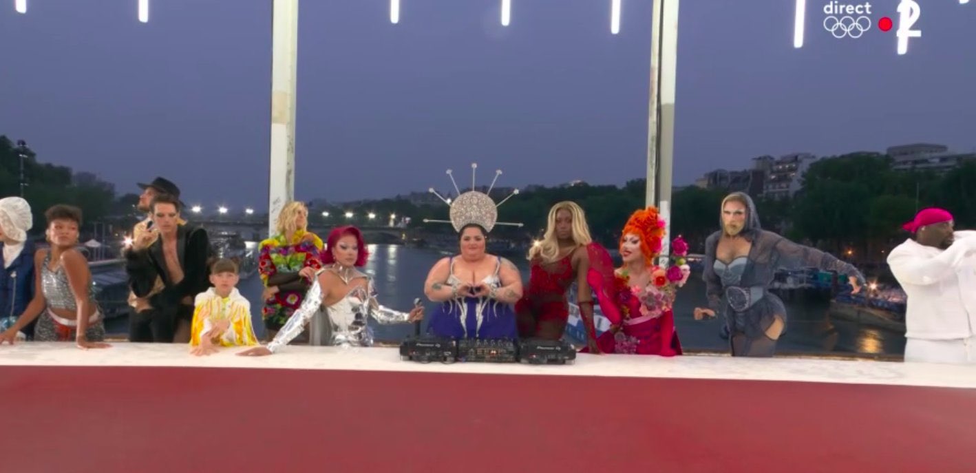 Oli London on X: "Drag Queens mock Christianity as they recreate Jesus' Last Supper during the Paris Olympics Opening Ceremony. #Paris2024 https://t.co/0RTChRPcJw" / X