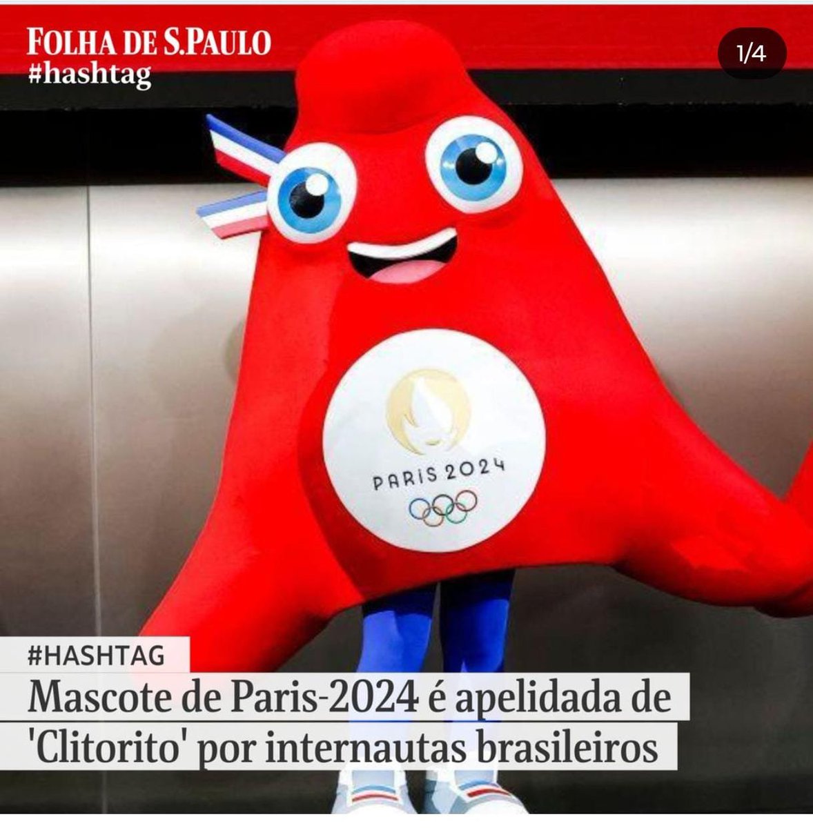 carlanotrabalho's tweet photo. depois de termos produzido apelidos como "canarinho pistola" e "tapioca homofóbica", veio aí o CLITORITO #CerimoniaDeAbertura #Paris2024 https://t.co/pN2eeDXwfg
