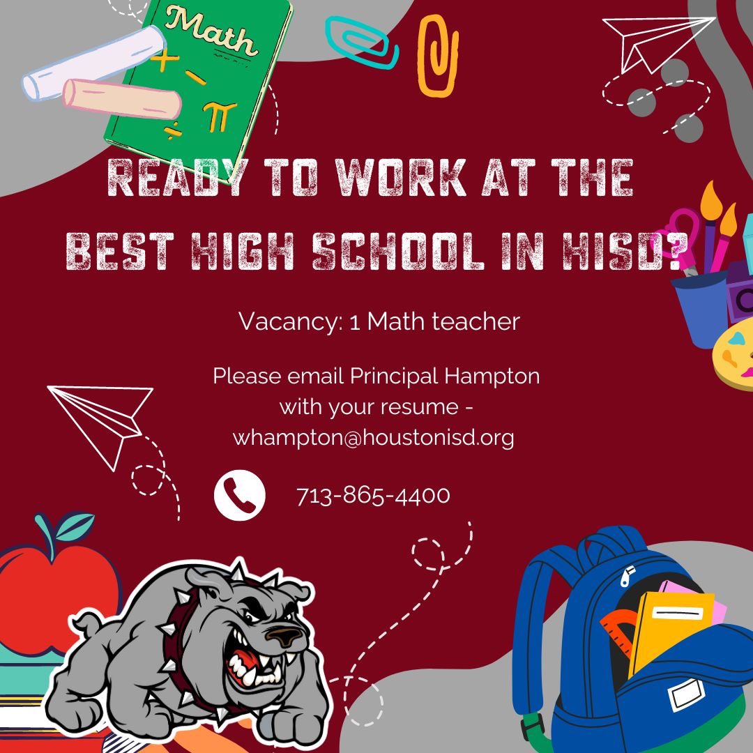 Want to work on the best team in HISD? Look no further than Heights HS