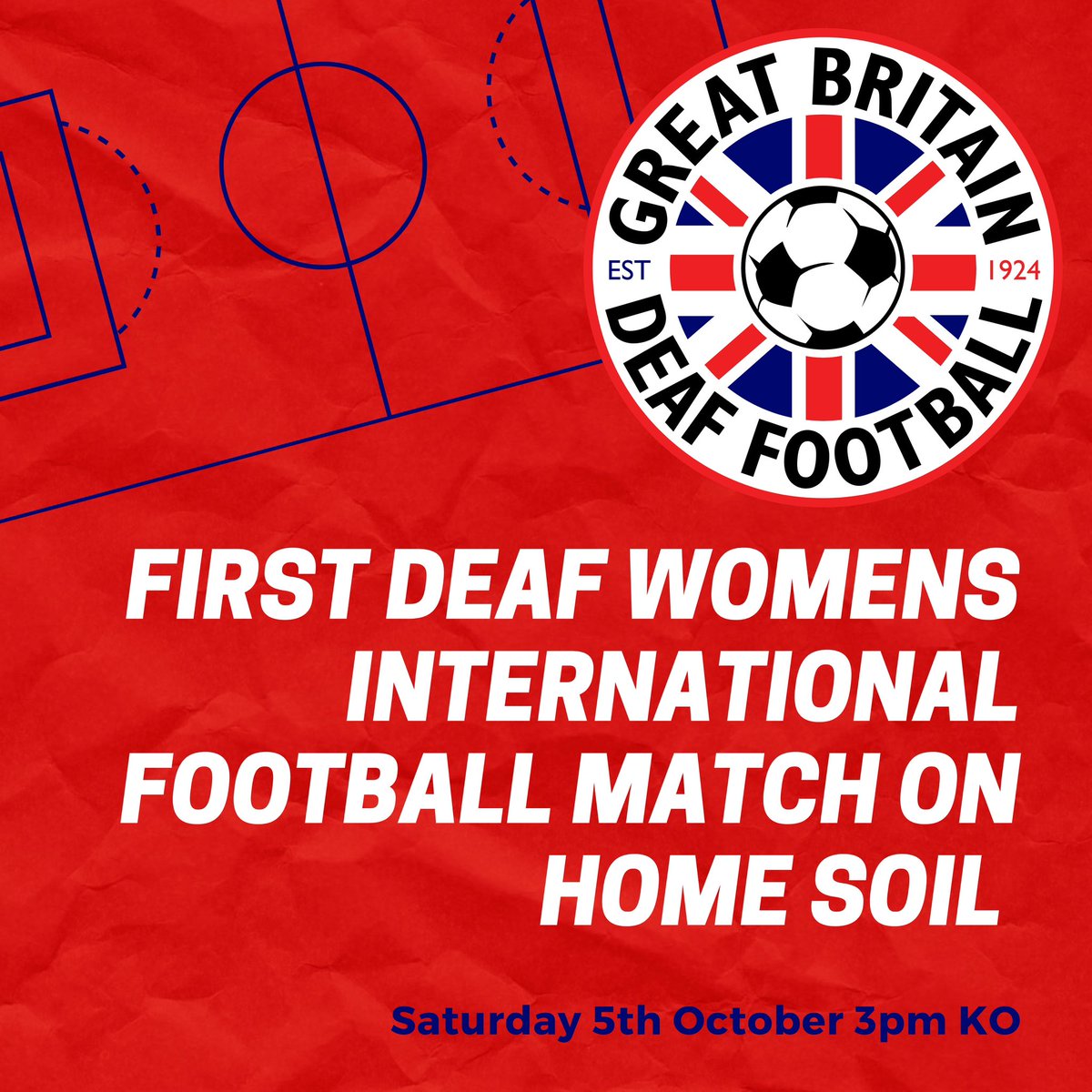 Breaking news🚨and urgent! Great Britain Deaf Women’s Football Squad are excited to be hosting a Deaflympics 2025 qualifier match v Poland on 5th Oct 3pm kick off. However we have no pitch. Can any clubs help at all please? Preferable Midlands region and a ground that has seating