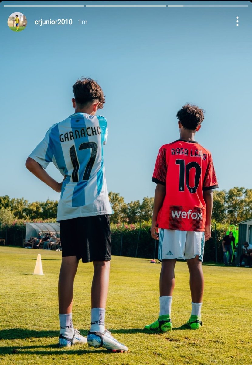 TeamCRonaldo's tweet photo. Cristiano Jr. with his cousin via IG. 🇦🇷🇵🇹 https://t.co/je7UJ1TfD5