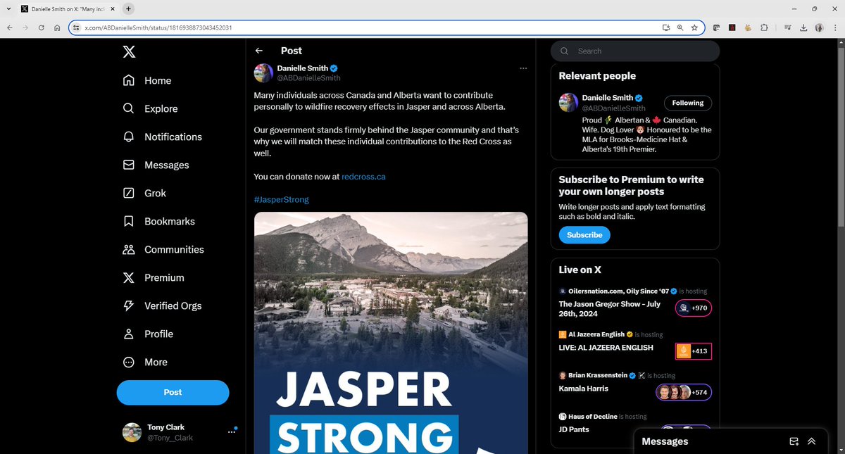 Premier Smith tweets photo of Banff instead of Jasper. Come on!
#Ableg