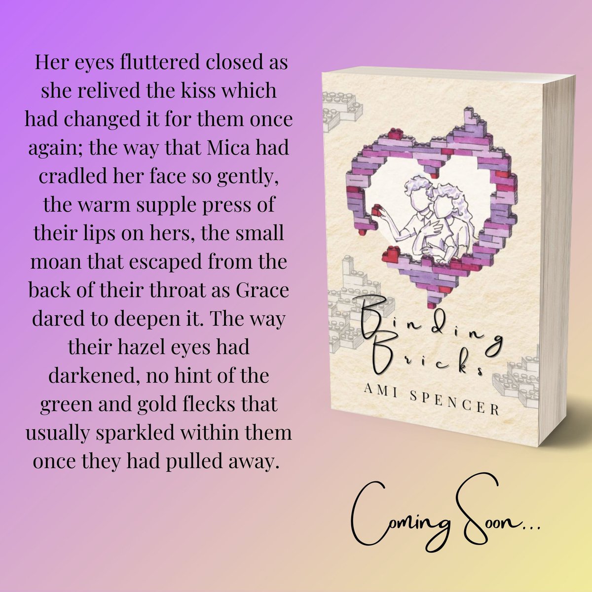 aspencerwriter's tweet photo. Sneaking in late with this week's #lesficfri of MOAN.

Binding Bricks is coming Sept 17th 🥰

#sapphic #sapphicauthor #sapphicromance #sapphicbookstagram #queer #queerbooks #queerreads #queerauthor #queerfiction #pansexualcharacter #nonbinarycharacter #singlemotherMC https://t.co/97eTmhdLcd