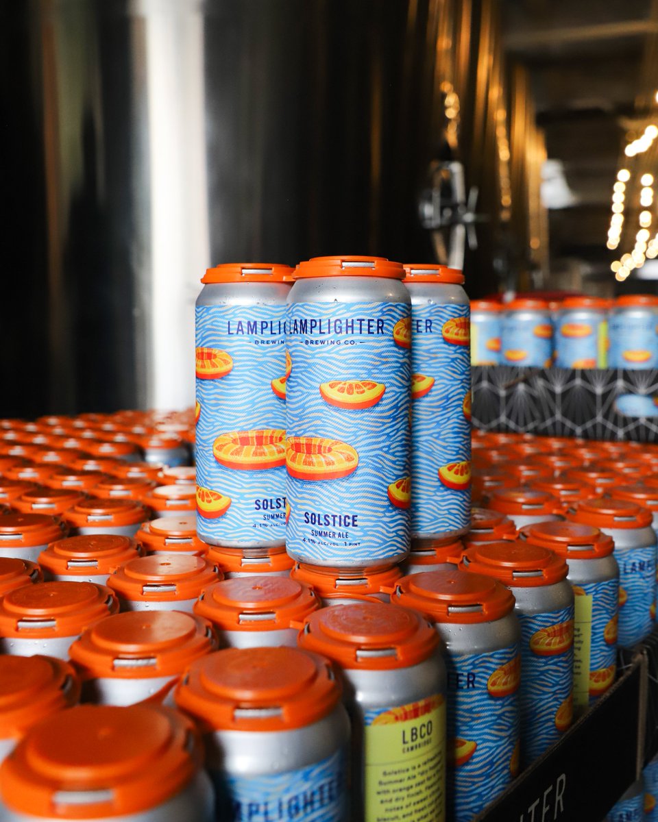 They're here! Solstice is on tap at both taprooms and now available in cans too! They look and taste like summertime. Don't believe us? Only one way to find out 👀