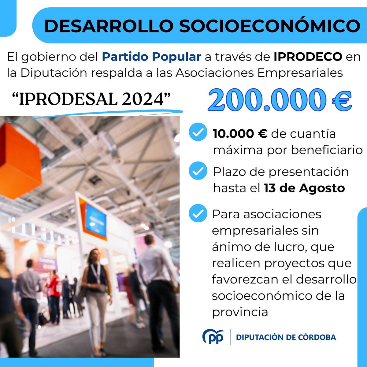 Os dejamos las Ayudas que desde Diputación de Córdoba se han sacado estos últimos días, de cara a facilitar a nuestras Pymes, Autónomos y Asociaciones Empresariales a potenciar su marca, comercializar y dar a conocer sus productos o facilitar la contratación de sus empleados.