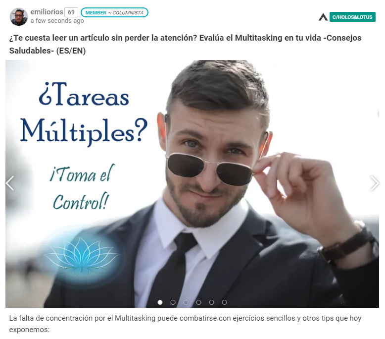 Evaluamos la falta de concentración que a veces nos ataca en #Hive y esperamos tus reflexiones:
¿Te cuesta leer un artículo sin perder la atención? Evalúa el Multitasking en tu vida -Consejos Saludables- (ES/EN)
peakd.com/hive-131951/@e…
#mentalhealth #life #Spanish