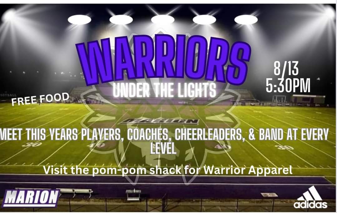 MCWarriors1's tweet photo. Warriors have a pretty busy schedule the next few weeks. It's almost football time! https://t.co/kqZ7CPIsac