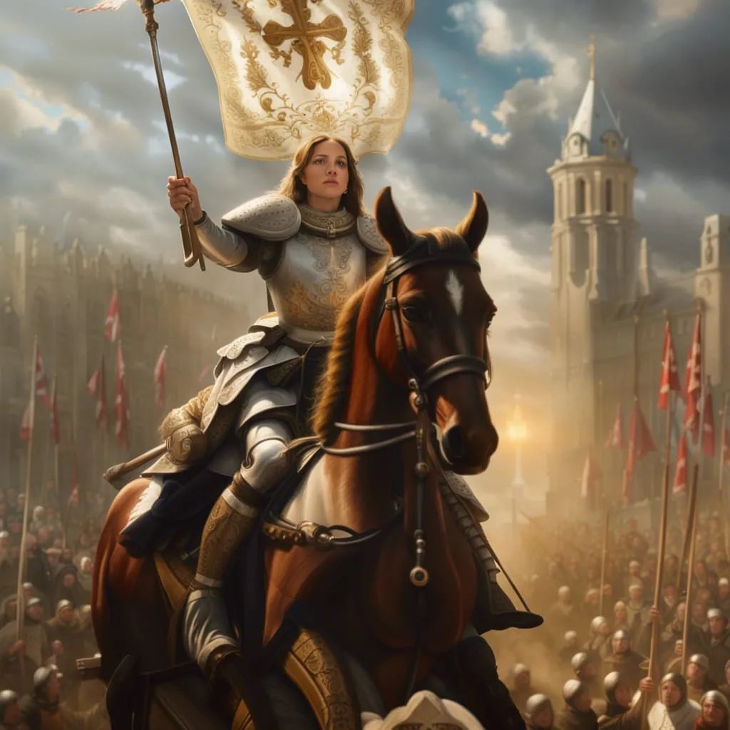 CosmicCatholic's tweet photo. Pray for France and this world to return to God. 🙏🏼✝️ 

St. Joan of Arc at the Siege of Orléans 🇻🇦

#Paris2024 #France #Olympics2024 #Catholic https://t.co/Ft5dR9om5m