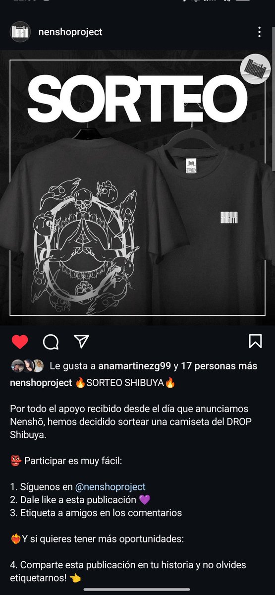 Si queréis participar en este sorteo y conseguir esta camiseta tan chula de Nenshoproject id corriendo a su Instagram! 

Enlace aquí: instagram.com/nenshoproject 

Y además podéis dadle apoyo con un RT!
Gracias! 💖
