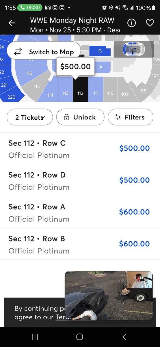 burnofapc's tweet photo. @WWE have you lost your minds? These seats have been around $175 for years now.  This last time you came here to phx, they were $333 with fees and now you want to double the price to $600 when you just came here a few months ago!! You are pricing or your audience https://t.co/RWC3jtp6hh