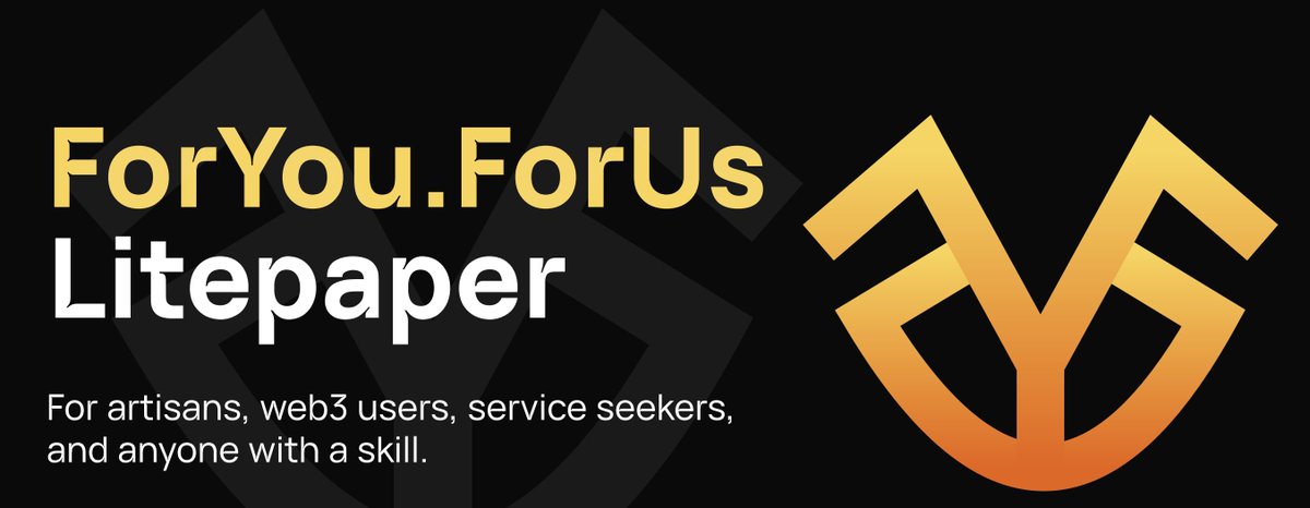 Hello Community, Our Litepaper is now available.

1. True Verification System: ForYOU.ForUS ensures workmen are skilled and reliable, providing peace of mind to customers through a robust verification process. 

2. Blockchain Transparency: Utilizing blockchain technology to