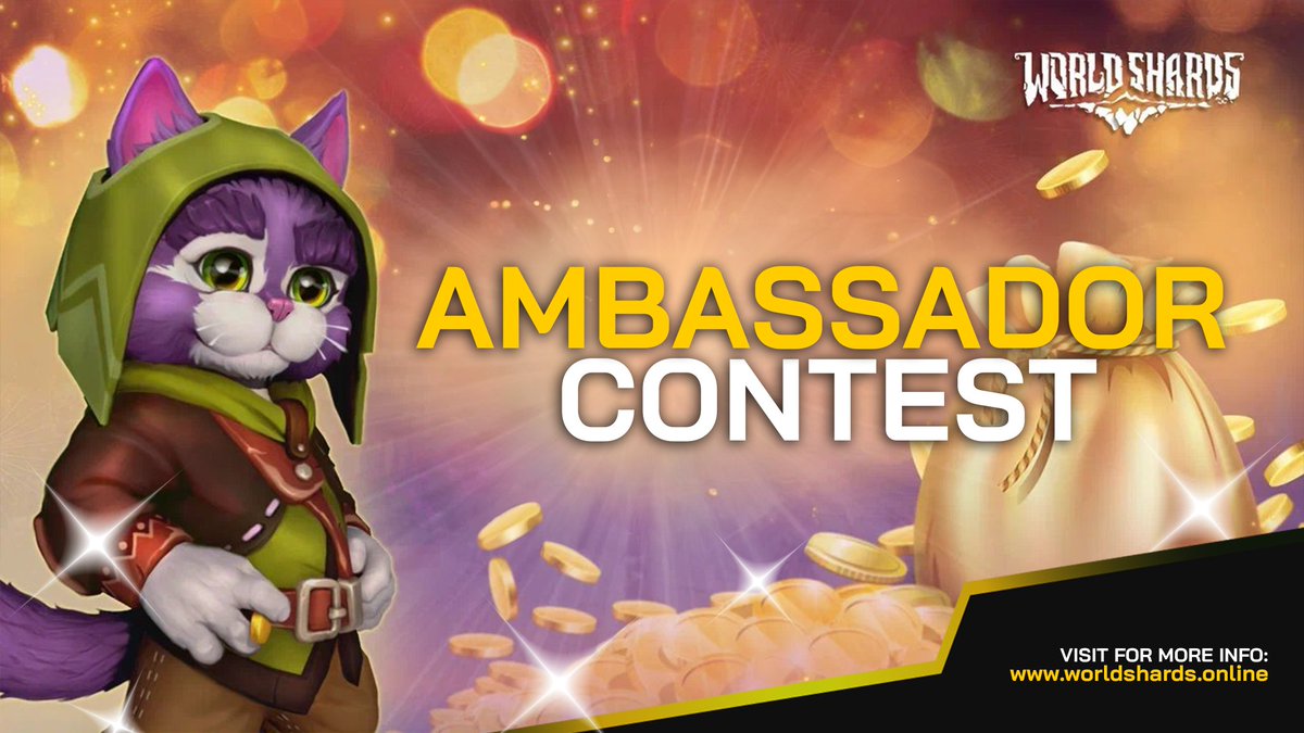 OpenLoot's tweet image. Hey gamers! @WorldShardsGame  first ambassador contest is on! 🏆

Here are the prizes: 
1st Place - $3000  
2nd Place - $2000  
3rd Place - $1000  
4th-10th Places - Rewards decreasing accordingly

More info here: worldshards.net/discord