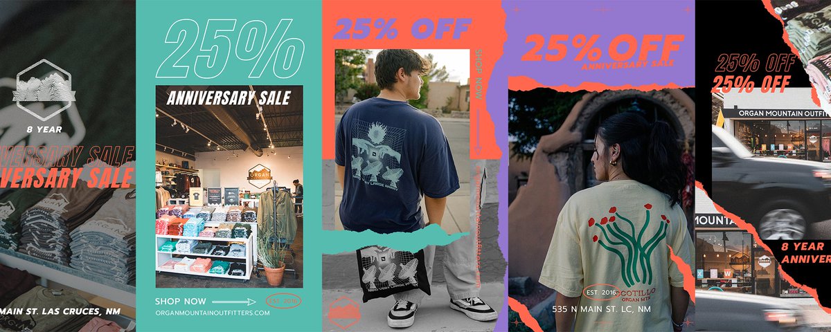 It's our 8 year anniversary! Take 25% off your entire purchase in-store or online!

Shop: organmountainoutfitters.com