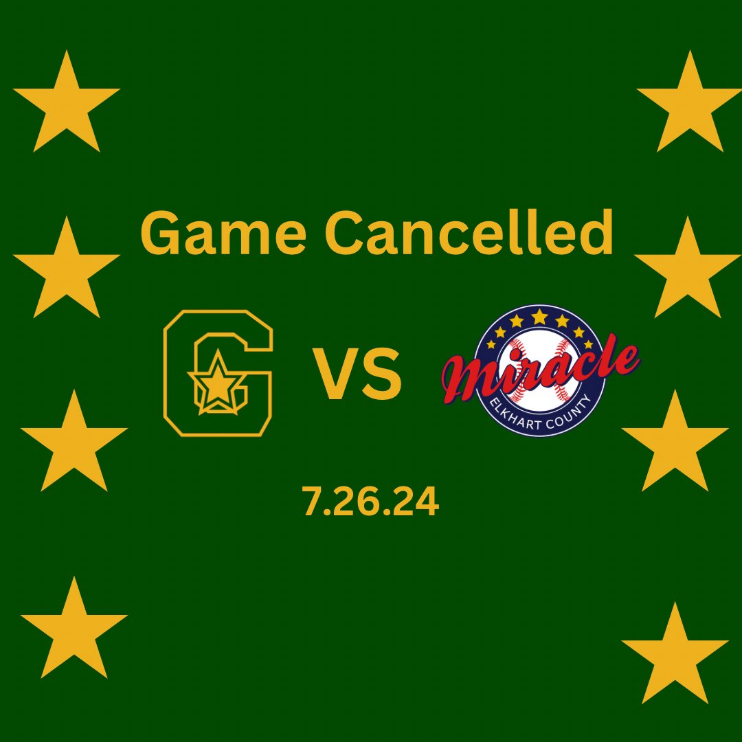 Tonight’s game against the Elkhart Miracle is cancelled. Join us for our next game tomorrow against the Indiana Panthers at Brian Jennings Field. First pitch at 7 pm!