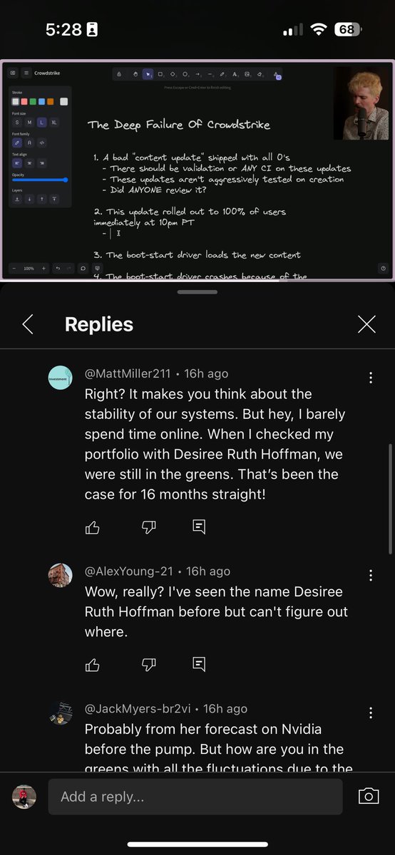 lucasdoell's tweet photo. absolutely insane bot thread on @t3dotgg’s most recent video https://t.co/7QdkOv5UPw