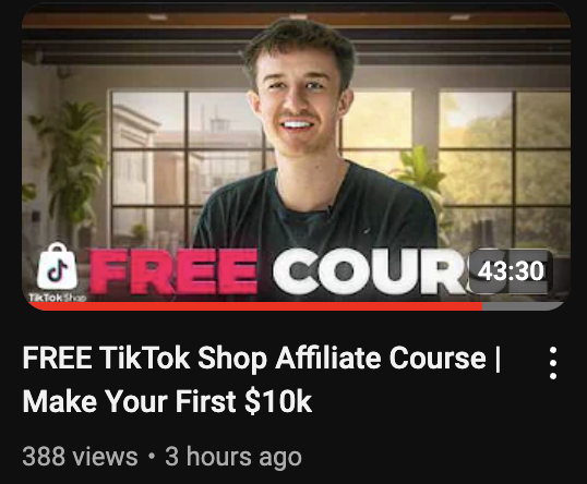 Just posted a 43 minute completely FREE course on my youtube for anyone looking to make money as a creator 

Covered all of the stuff you need to make your first $10k with OR without shop anywhere in the world

Check it out now if you are ready to win... 🚀