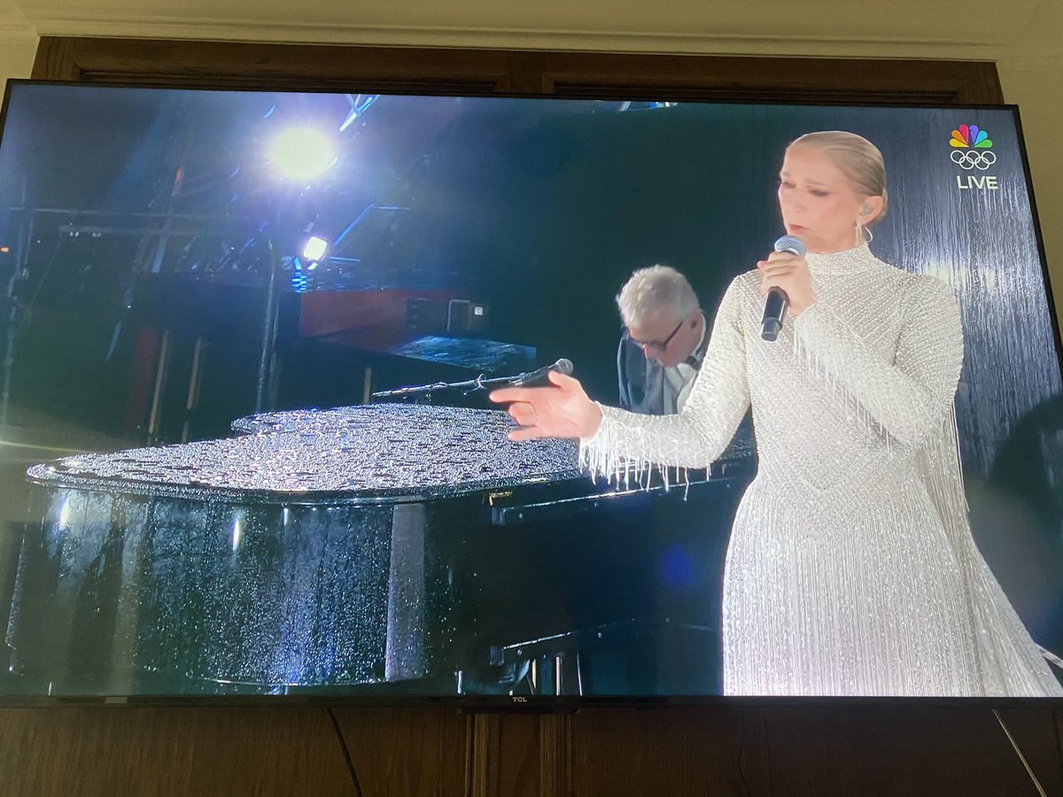 Sing it, Celine!! So good to see her back! <a href="/celinedion/">Celine Dion</a> #OpeningCeremony #OlympicGames