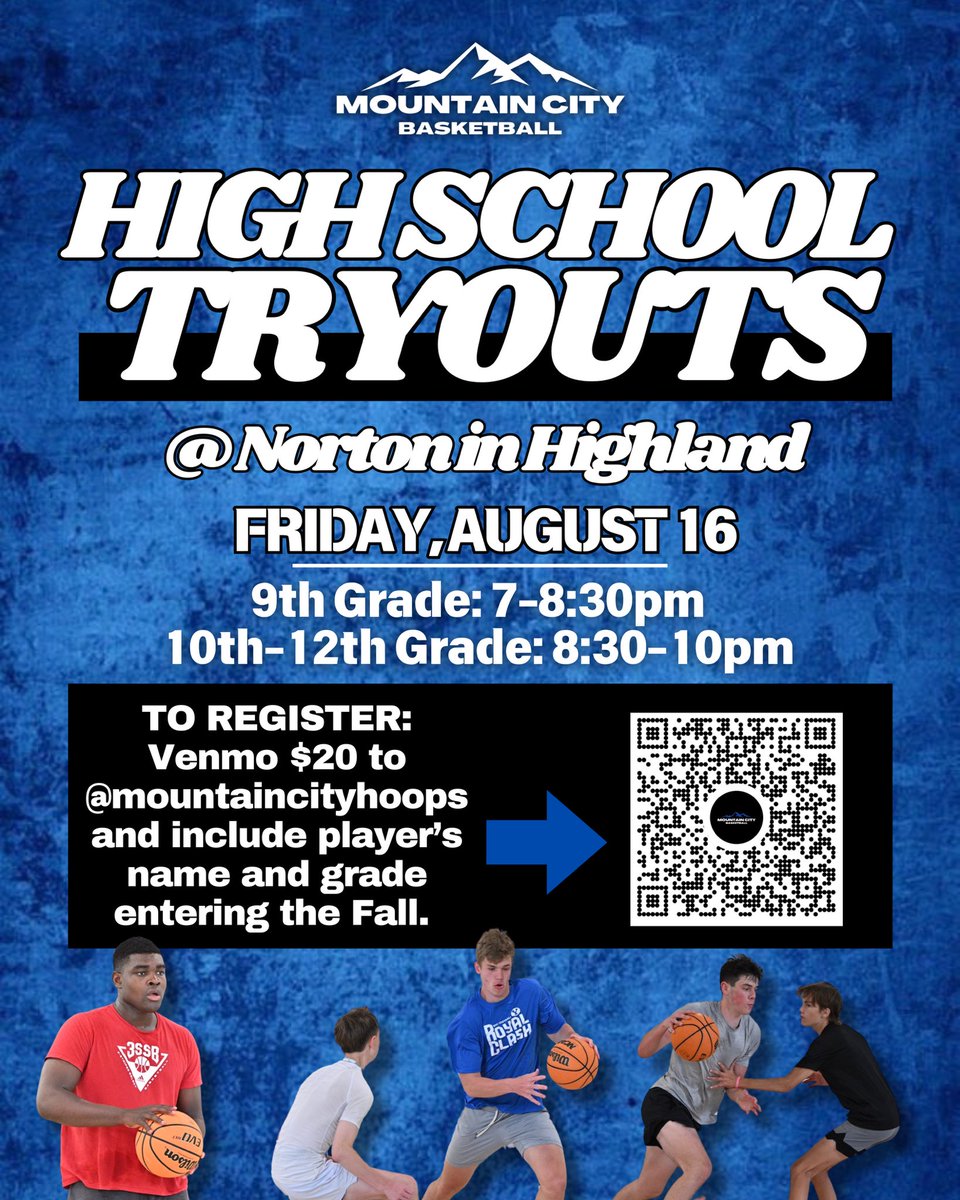 Tryouts are coming up for Mountain City Hoops‼️

I’m really excited to begin YEAR 5 of our youth basketball club based in Highland, UT. We have teams for K/1st through High School age boys. 

We’re dedicated to helping young players grow and develop! Come join us!