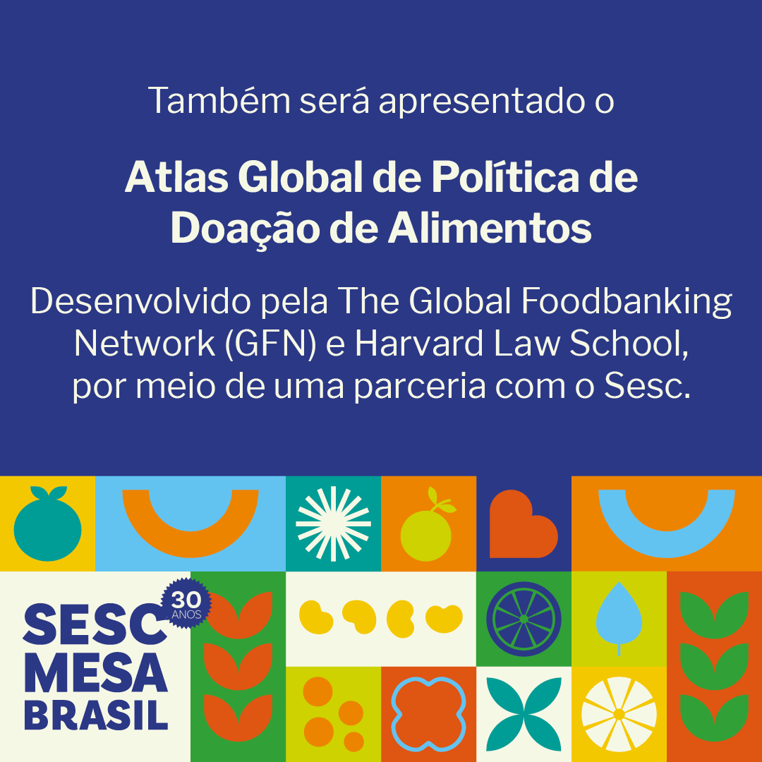 Seminário Internacional no Sesc Belenzinho!

O “Seminário Internacional Sistemas Alimentares: Oportunidades para Combater a Fome e o Desperdício no Brasil” será no dia 6 de agosto, às 9h30, no Sesc Belenzinho (São Paulo).

O evento, realizado pelo Sesc e The Global Foodbanking