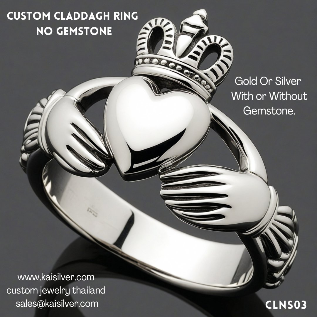 RampzM's tweet image. The historic claddagh ring for men. The men's claddagh ring can be ordered in gold or silver and the gemstone (gem of your choice) is optional. Kaisilver handcrafts the 4 century old ring. #claddaghring #kaisilver #menscladdaghring details: mensrings.kaijewels.com/man110-mens-cl…
