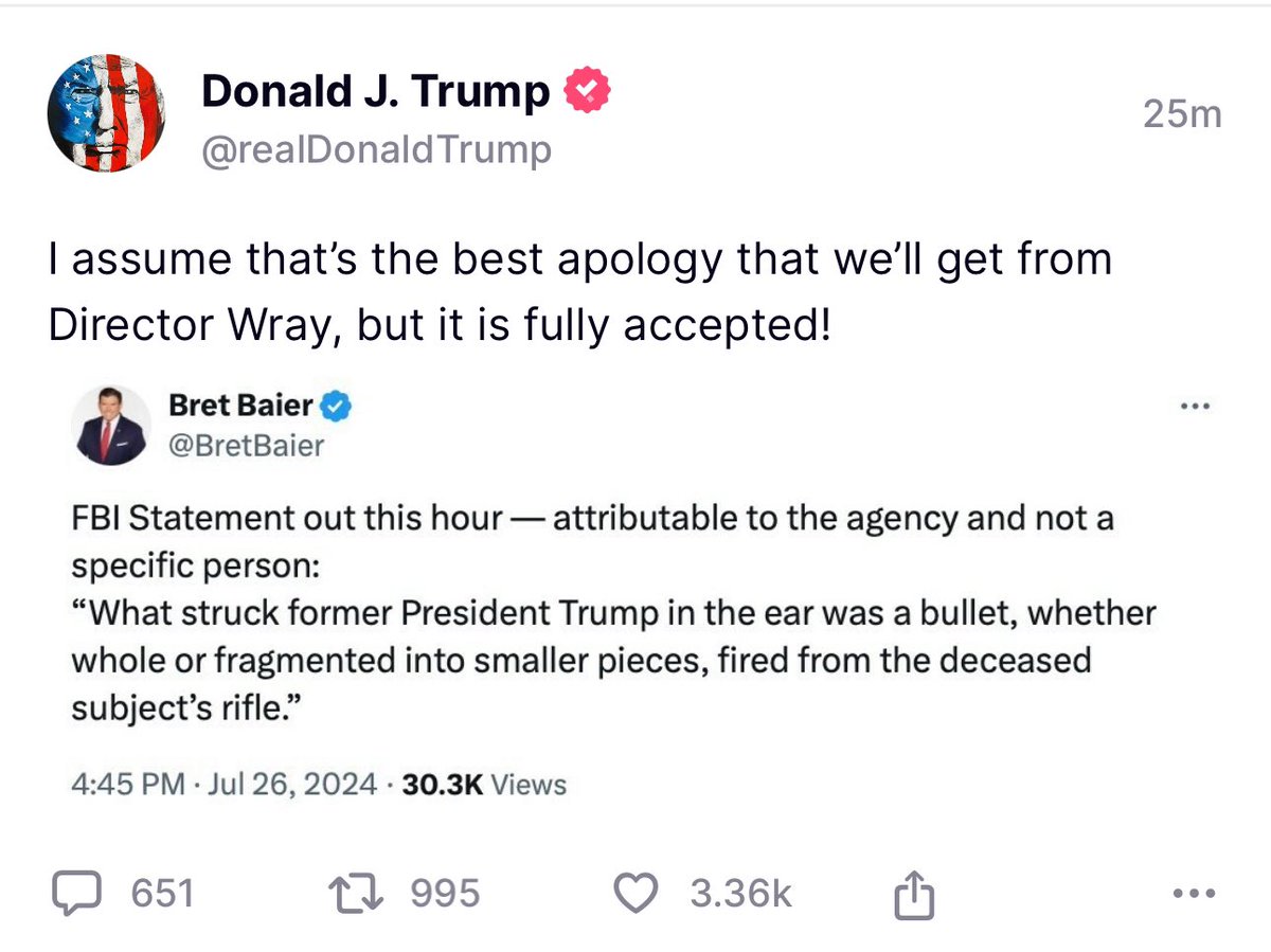 LauraLoomer's tweet image. There are just no words to describe how disappointed I am in my country. 

Every day I am more ashamed. 

I can’t believe I live in a country where the FBI director pushed a conspiracy theory that President Trump wasn’t hit with a bullet. 

We are surrounded by demons.