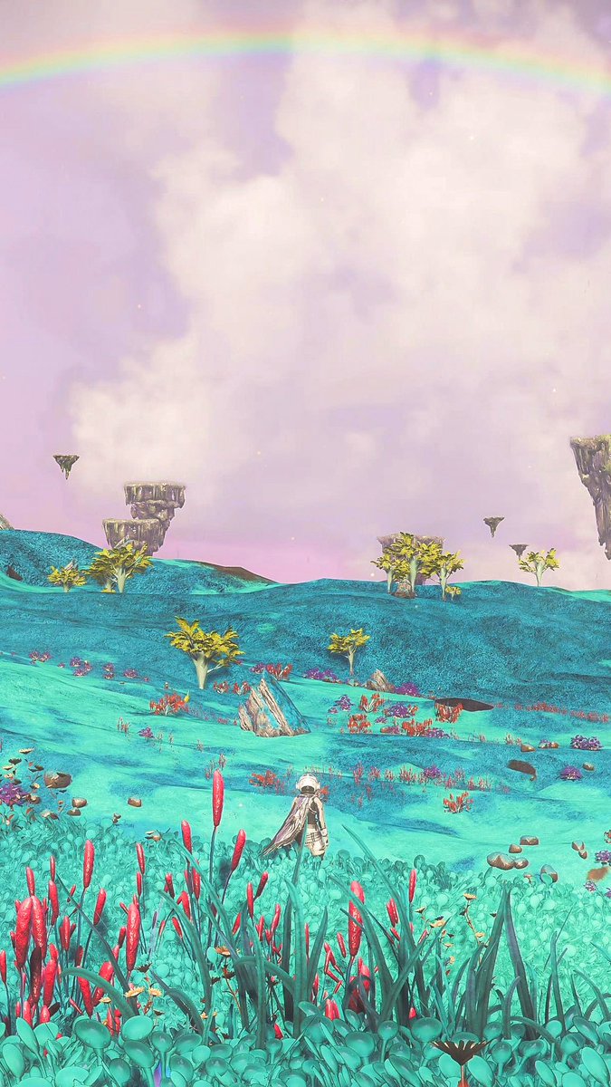 #NoMansSky  #ノーマンズ
植物の生い茂った土地の星で、嵐はたまにあるものの、虹が出るのでこれはこれで良いかなw