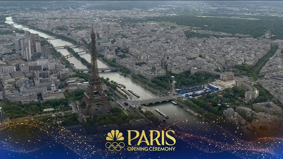 perisolmpic's tweet photo. The #ParisOlympics Opening Ceremony is live NOW on NBC and Peacock! https://t.co/6jcOm4VfME