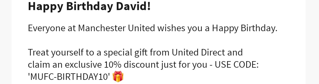 Thank you <a href="/ManUtd/">Manchester United</a> for celebrating with me.
Glory Glory Man United