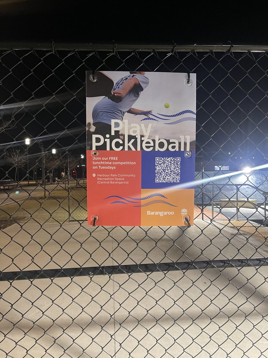 leannehk05's tweet photo. When walking through Sydney and you see something that reminds you of your Pickleball loving friend! @itsF1SKY ❤️ I think you need to take a sneaky day and go 🤭😀 https://t.co/6txGH5hA8g