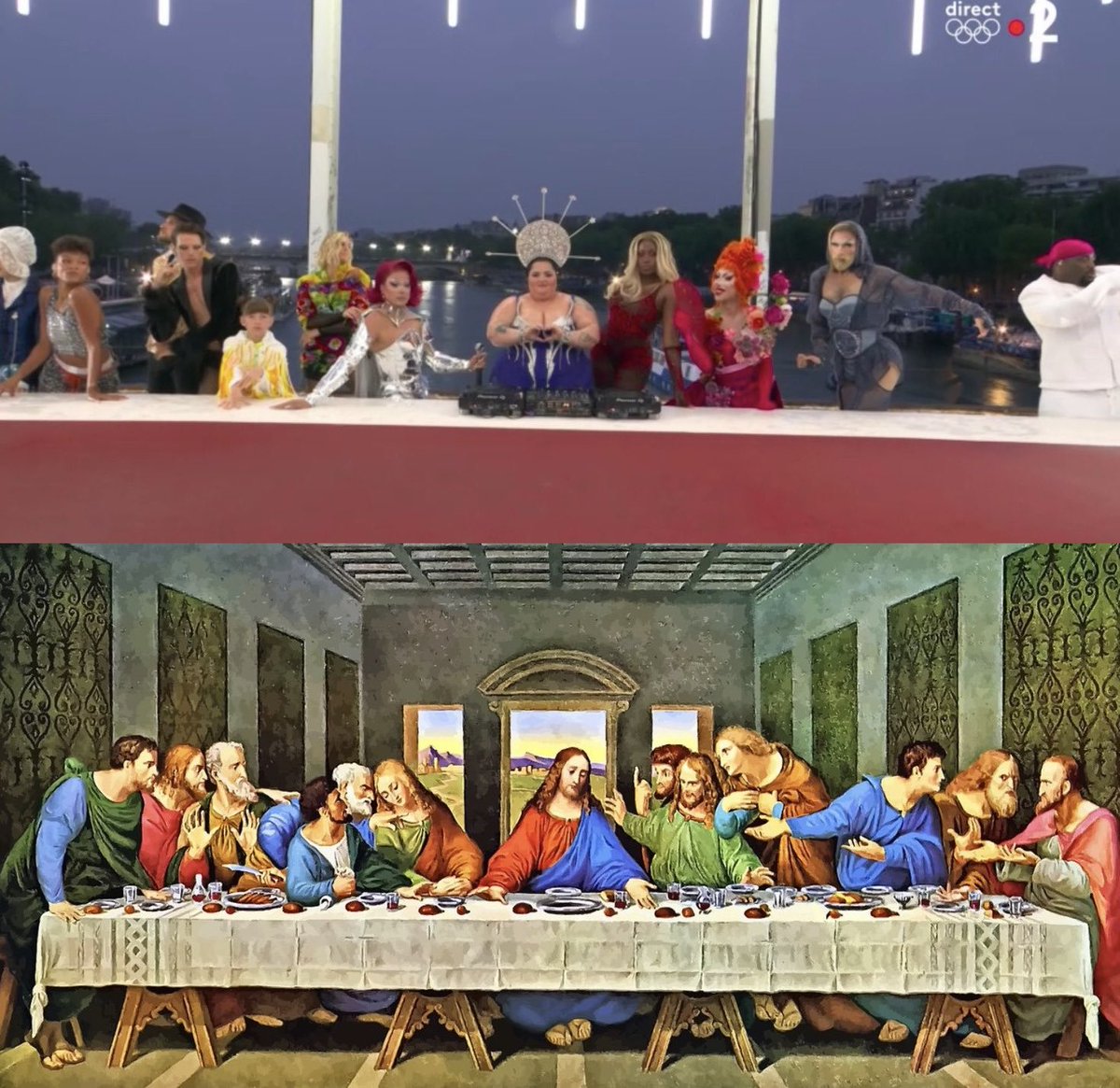 creepydotorg's tweet image. Are they mocking the Last Supper with this?