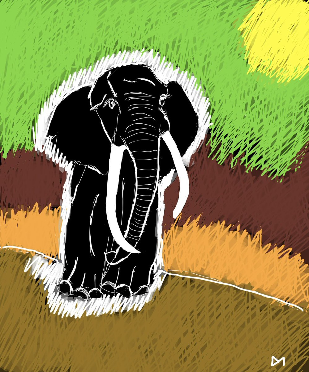 drnephron222's tweet photo. 10-minute sketch this evening. “The Gentle Giant - Ganapathi”
#art #medic #elephant #sketch https://t.co/UGco3qAv4D