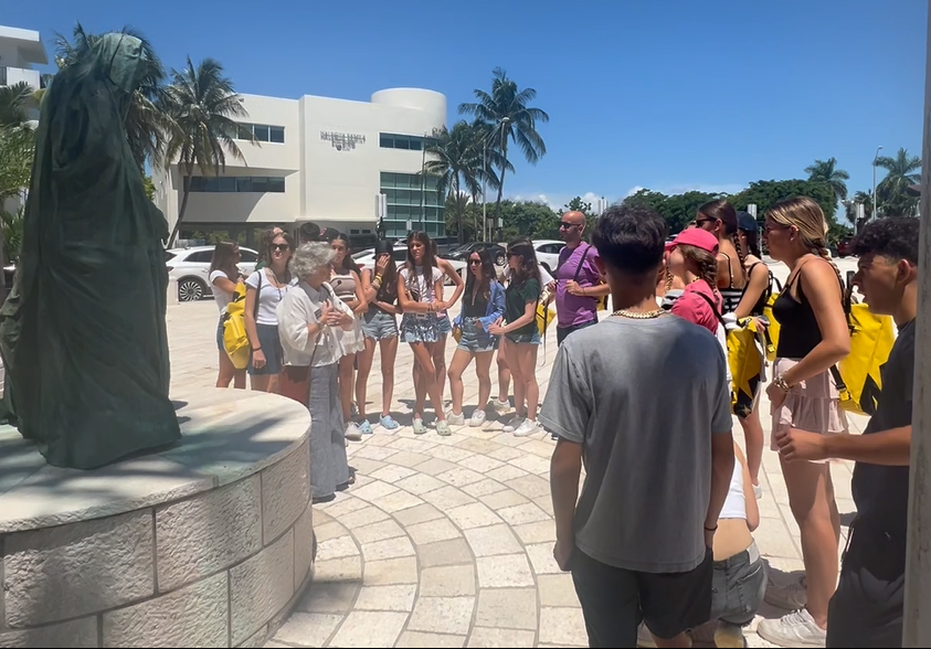 Students from the Modern Language Association (MLA) program at FIU visited <a href="/HolocaustMemMia/">HolocaustMemorialMB</a> today.  The Memorial appreciates the Holocaust survivors &amp; docents that volunteer for each school visit to share their stories &amp; give tours of the Arbor of History.