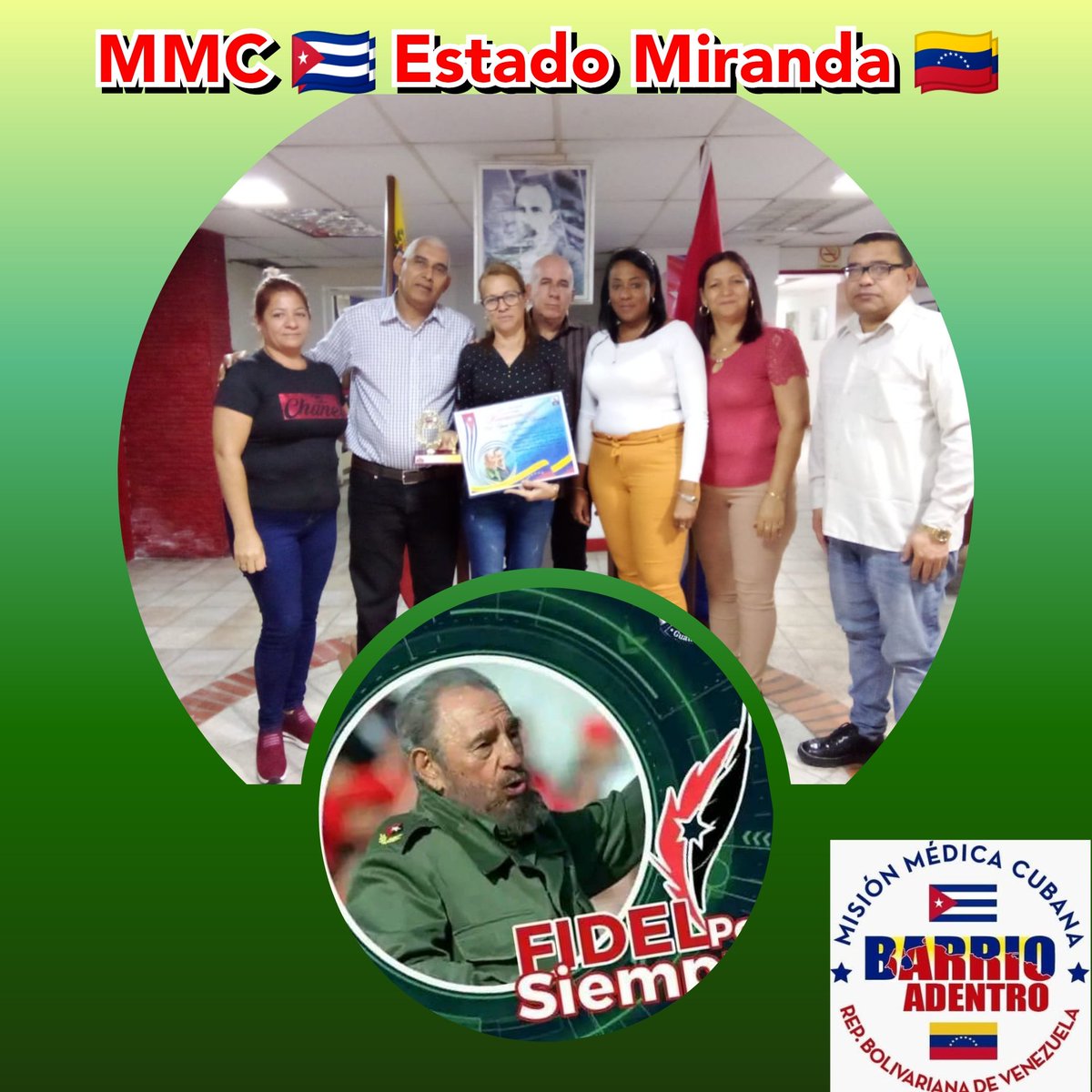 MMC 🇨🇺 Estado Miranda 🇻🇪 
La unidad, el respeto, la confianza en el triunfo y el amor ♥️ entorno a la obra que defendemos nos a permitido llegar con éxito y seguiremos avanzando hacia un mundo mejor 
#LaHistoriaPorAsalto 
<a href="/DrYusleivy/">Dr. Yusleivy Martínez</a> 
<a href="/japortalmiranda/">José Angel Portal Miranda</a>