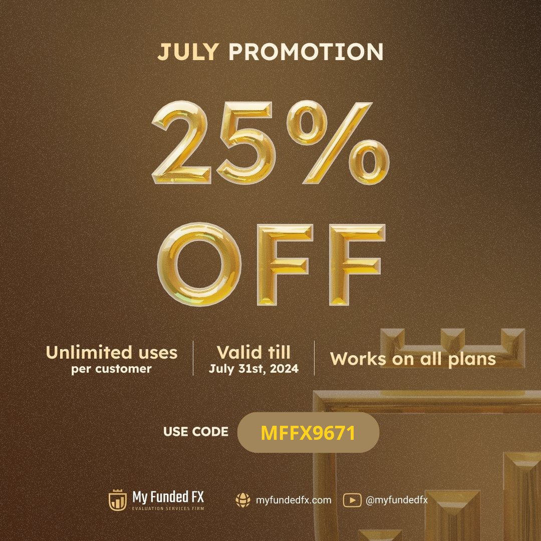PropFirmsPromos's tweet photo. 🔥 #AlertSale #MFFX PropFirms
🎉 25% OFF Code = MFFX9671
🔗 https://t.co/4ZTOay3uTs
🗓️ END 07-31-2024
#discount #promo #flash #FED #trading #trader #forex #gold #SP500 $ES $NQ $XAUUSD #bitcoin #powell #FOMC https://t.co/9TUqkYfemF