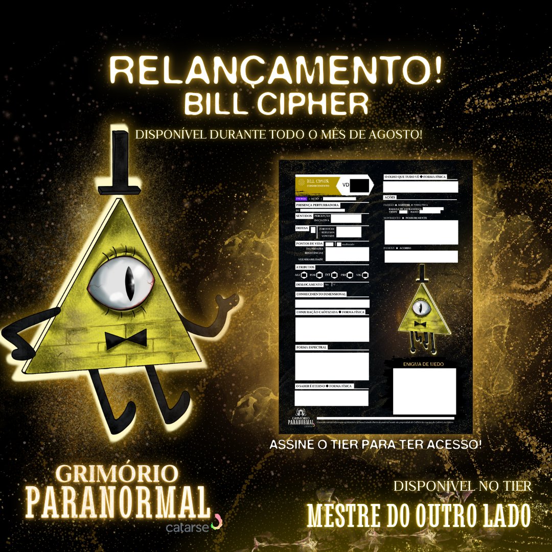 GrimorioPrnml's tweet image. Olá, Cultistas!
PREPAREM-SE PARA O ESTRANHAGEDON
#OrdemParanormal #GravityFalls #RPG