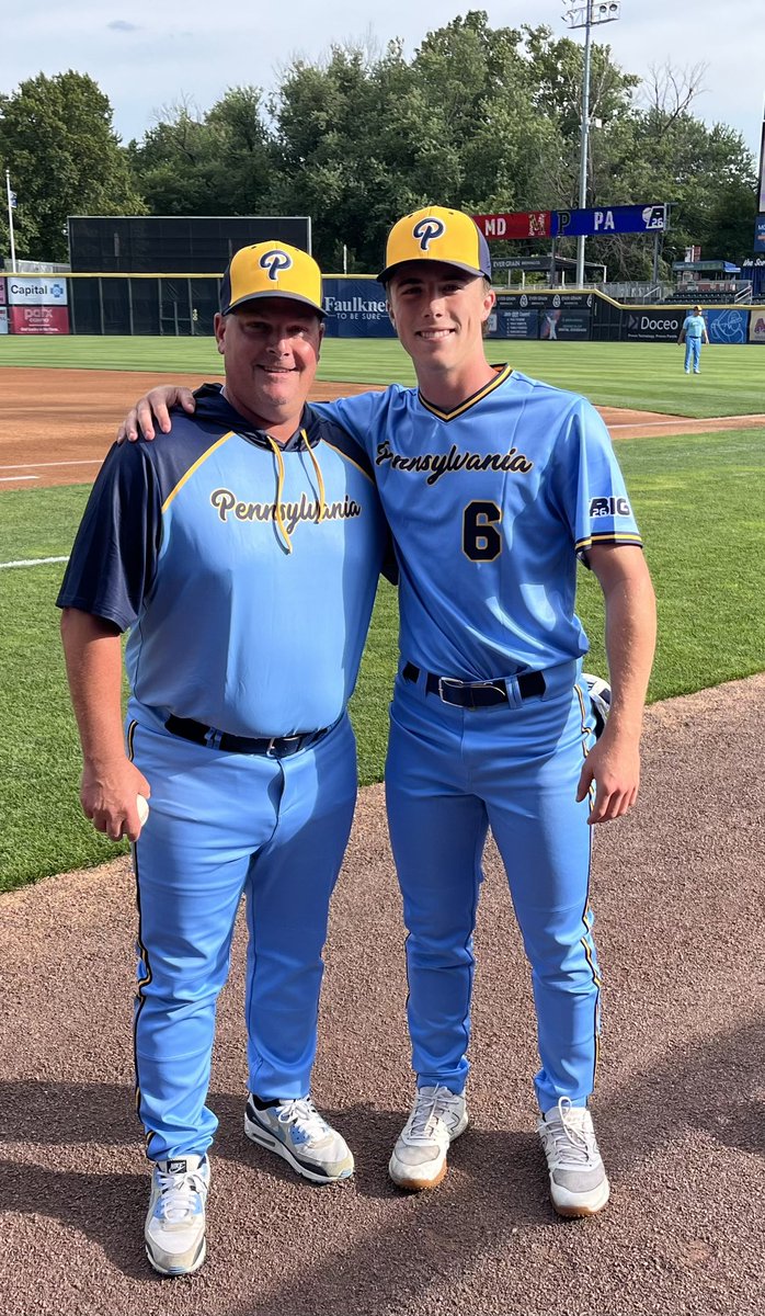PanthersSH's tweet photo. Ben Milligan and Coach Fili getting ready for Game 1 of Big 26 Classic @Big26Baseball 
#powderblues https://t.co/I60iczqJ6p