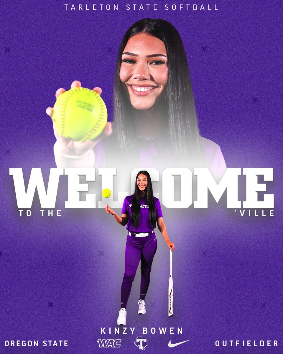 TarletonSB's tweet image. Welcome to the ‘Ville, Kinzy🤠

#TexanNation | #BleedPurp
