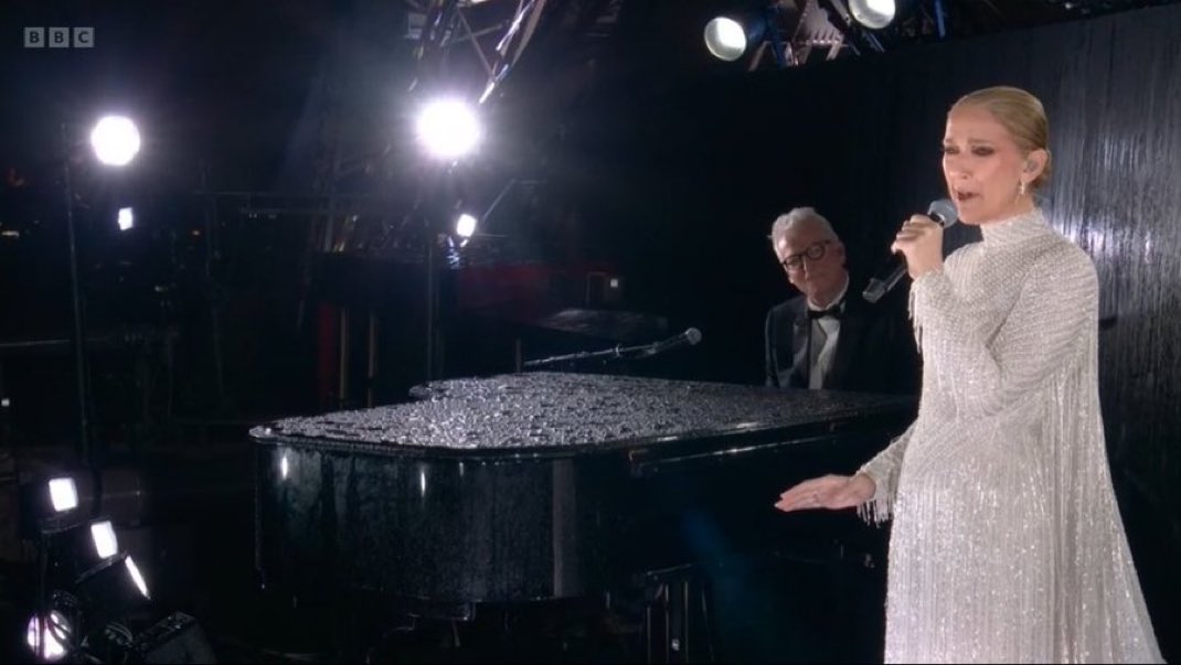 This image puts everything into perspective. 

We so often give up, we so often say we can’t or tell ourselves it’s pointless to try and yet Celine Dion, suffering stuff person syndrome climbs the eiffel tower and delivers the performance of our lives. my god, we can do anything